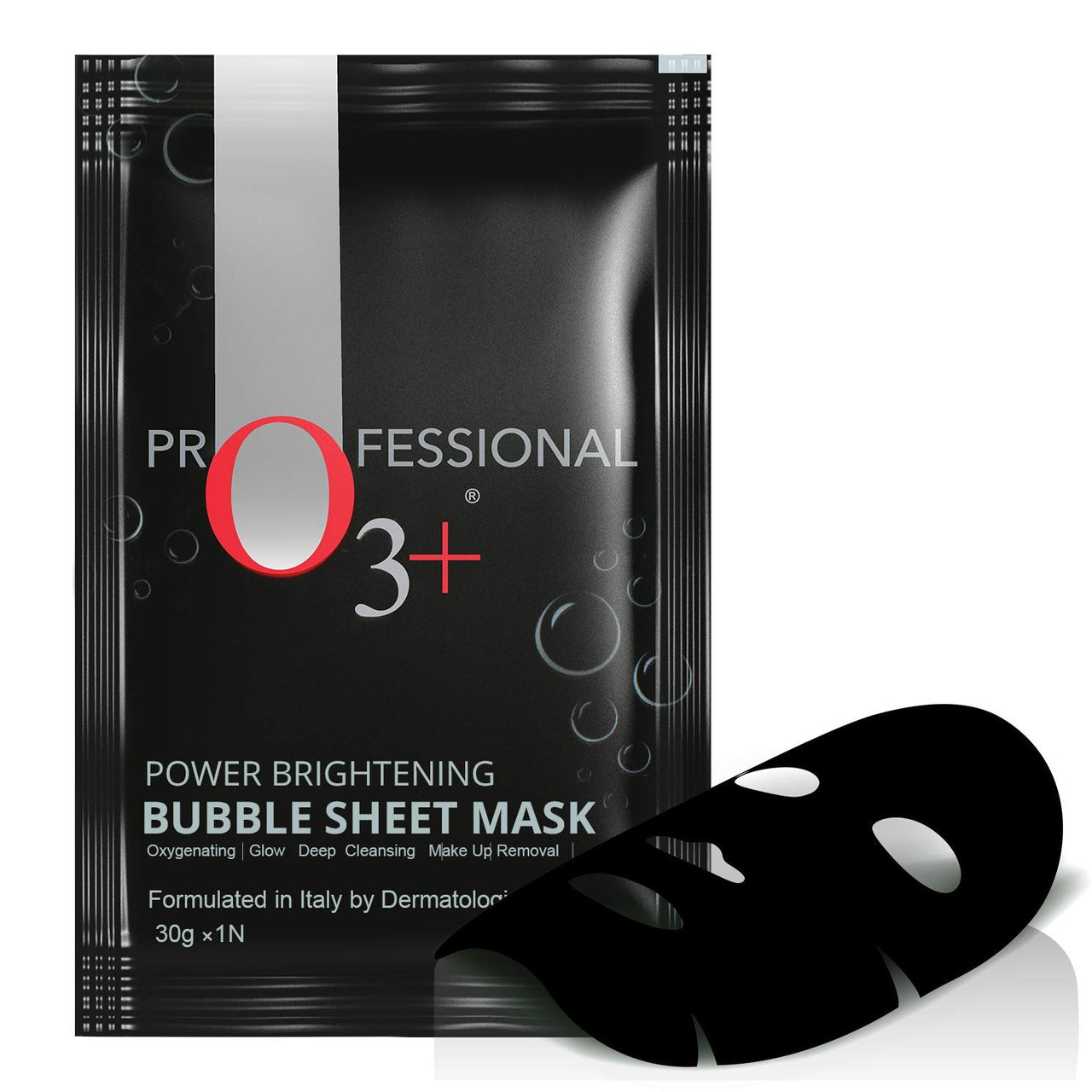 O3+ Power Brightening Bubble Sheet Mask for Deep cleansing and glowing skin (30gm & O3+ Facialist Vitamin C Cellulose sheet Mask for pigmentation and uneven skin (30g) Combo