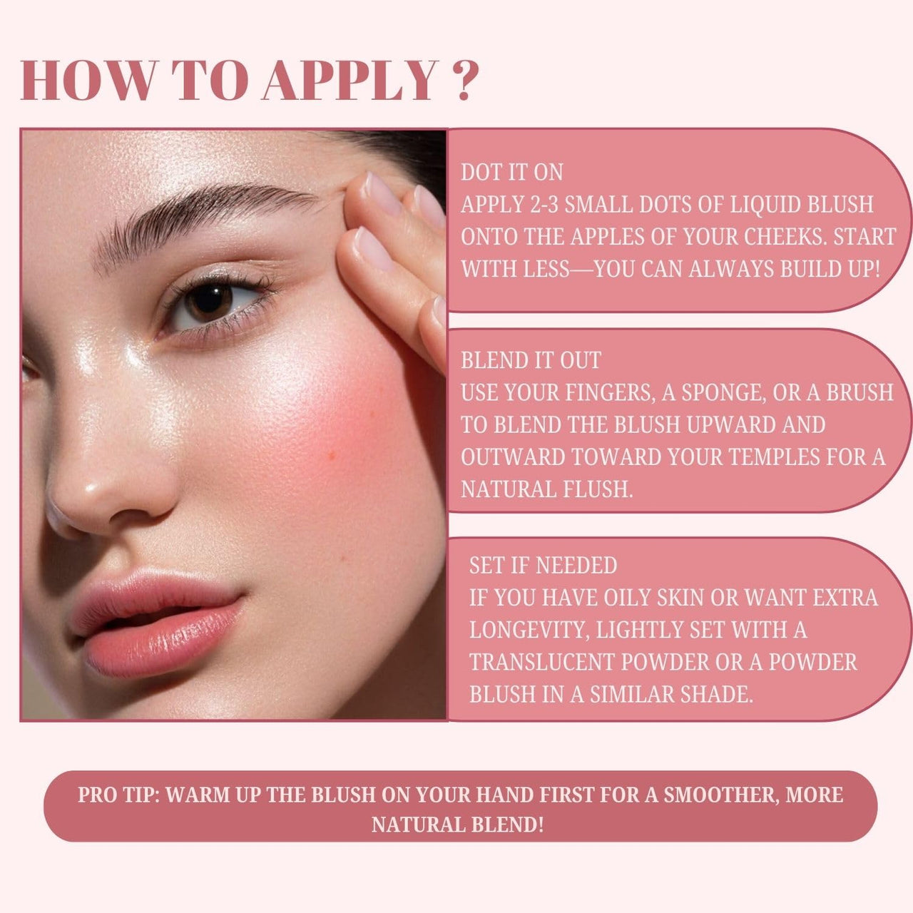 Lakyou Beauty Velvet Liquid Blush Matte | Light Weight | Highly Pigmented | Long-lasting | Easily Blendable | All Skin Types | Shade-02 (Rose Pink) 15ml