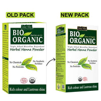 INDUS VALLEY Bio Organic Natural And Pure Bhringraj Powder | Eclipta alba with Herbal Henna Powder Set of 2 for Hair Care - (100g*3 =300g)