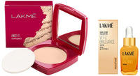 LAKMÉ Face It Matte Compact & 9To5 Vitamin C+ Facial Light Coverage Serum For All Skin Types With 98% Pure Vitamin C Complex Powder, 2 Count
