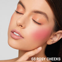 Seven Seas Cheek Bloom Liquid Blusher | Long Lasting and Highly Pigmented | Liquid Blusher and Lip Gloss (01-Copper Cheeks, 02-Chic Pink, 03-Rosy Cheeks, Pack of 3)