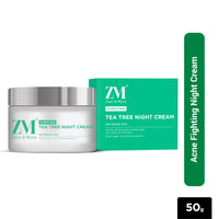 ZM Zayn & Myza Tea Tree Night Cream With Salicylic Acid | Reduces Acne & Pimples | Moisturizing cream For Oil Control | Unclogs Pores & Reduces Dark Spots | Cream For Oily & Acne Prone Skin - 50 g
