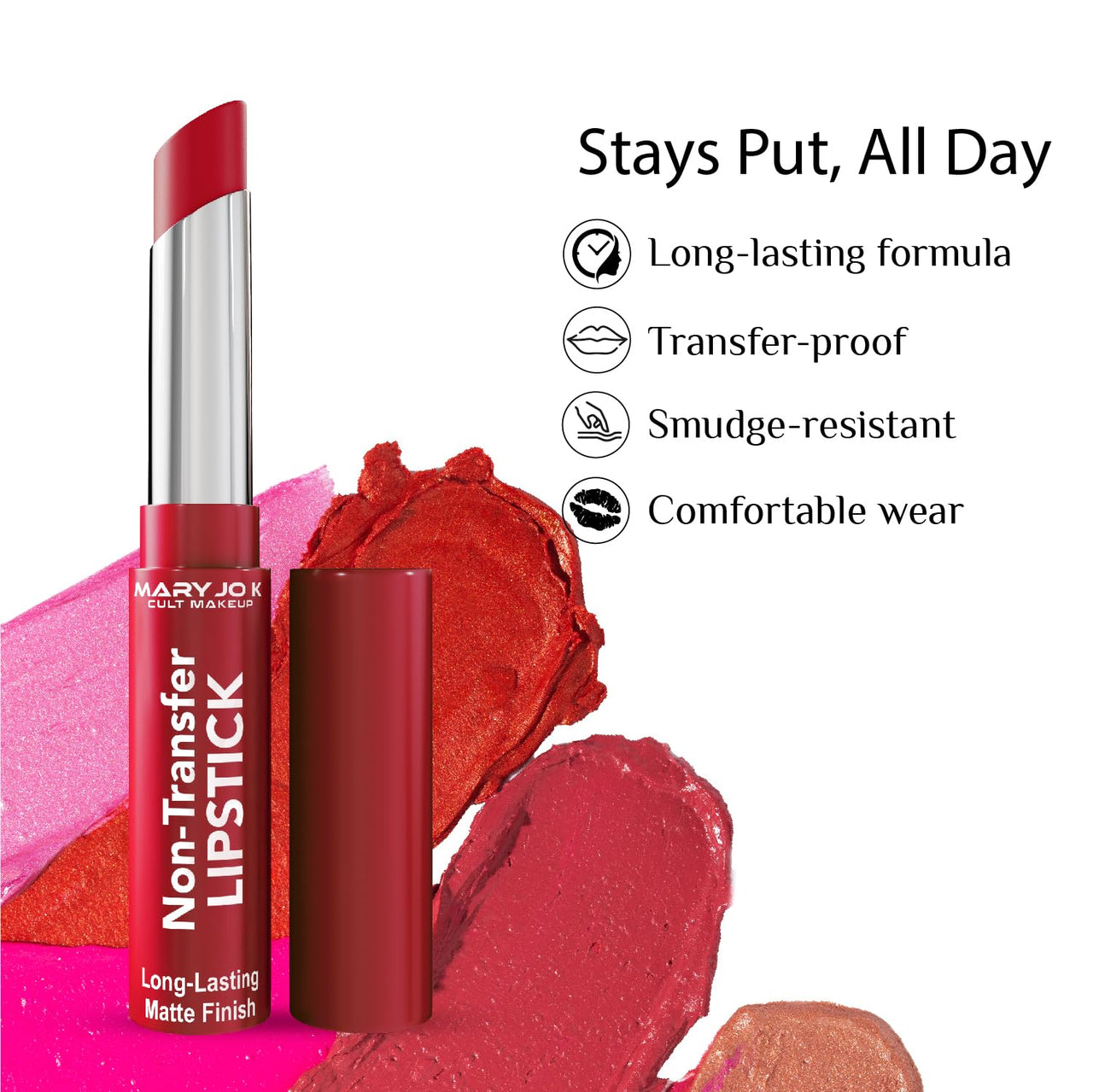 Mary Jo K Way 2 Slay Studio Elite Long-Lasting Lipstick (04 Toast Roast) | Velvety Matte, All-Day Wear (N15 BESTY, Standard)