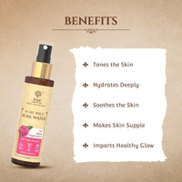 Khadi Essentials Luxurious Ayurvedic Pure Rose Face Mist, A Toner that's all Rose Oil & Purified Water Perfect For Dry Skin, Enhances Glow, Makeup Remover, 100ml Pure Chemical Free Face Mizzle