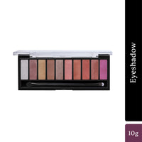 Dazller Eyeshadow 10-in-1 Palette,10g, DES2, Velvety Texture, No Patchiness, Easy blending, with Sponge-Brush Applicator (Multicolor)