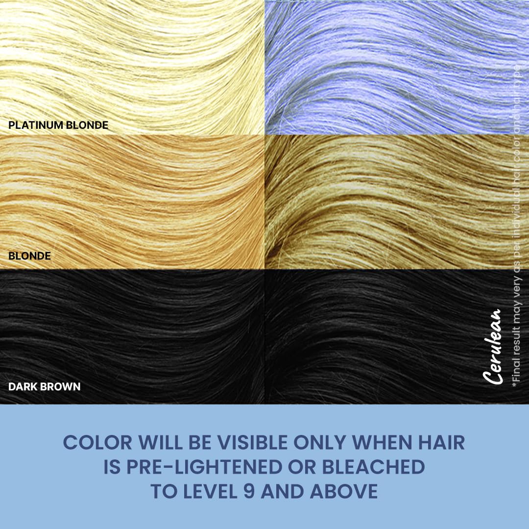 2.Oh! Italian- Cerulean Blue Hair Color For Women & Men | Ammonia-Free DIY Semi Permanent Hair Color | Enriched with Argan Oil | Lasts upto 5-6 Washes | Pack of 2
