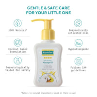 EQUALSTWO Nourishing Baby Massage Oil, 100ml, 100% Natural Non-Greasy Moisturizing Baby Oil for New Born, Strengthen Muscles & Bones, All Skin Types, Hypoallergenic, Dermatologically Tested(Pack 2)