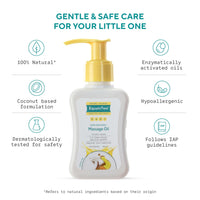 EQUALSTWO Nourishing Baby Massage Oil 100ml, 100% Natural Non-Greasy Moisturizing Baby Oil for New Born, Strengthen Muscles & Bones, All Skin Types, Hypoallergenic, Dermatologically Tested, Pack of 1