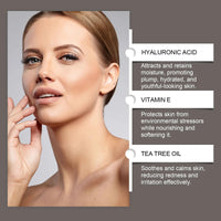 HOYGI Hydrating Face & Body Cream, 50g/1.76oz - with Hyaluronic Acid, Tea Tree Oil, Vitamin E & Honey - Nourishing, Anti-Wrinkle, for All Skin Types - Brightens Complexion, Cream for Face