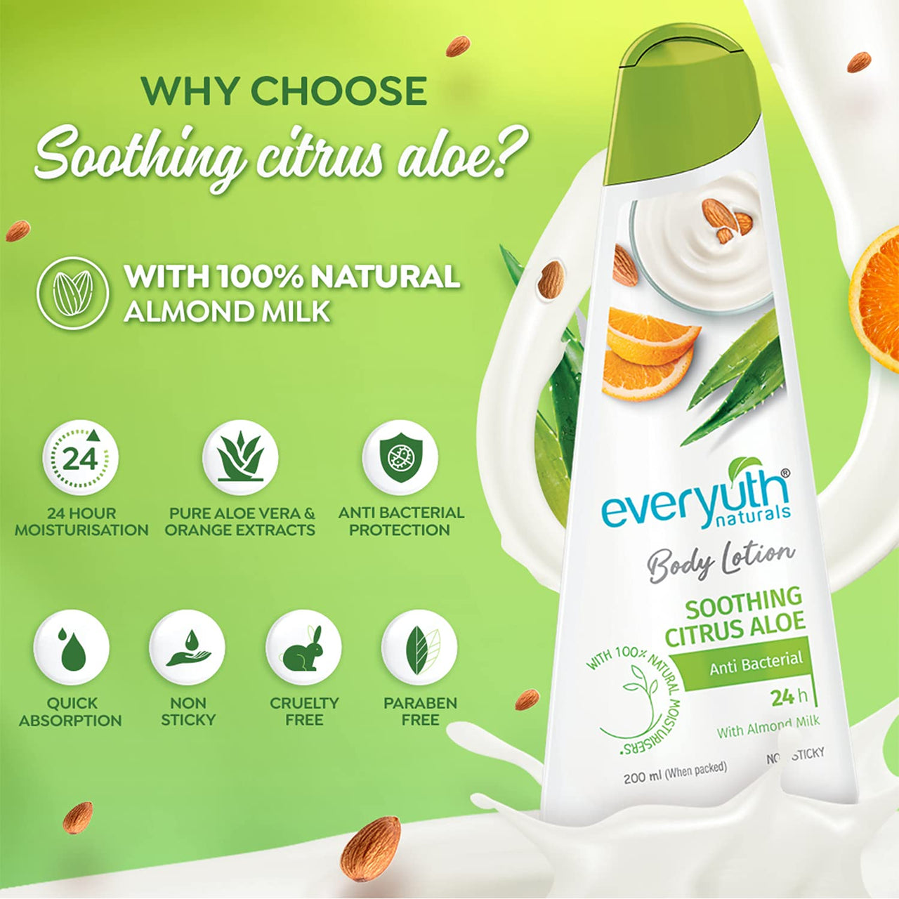 Everyuth Naturals Body Lotion Soothings Citrus Aloe 200ml