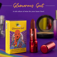 Clumsy Cat Glamorous Geet Matte Lipstick – Wine Shade | Long Lasting, Waterproof, Smudge-Proof & Non-Sticky | Burgundy Wine Lipstick for Women & Dusky Skin | Bold Daily Use Lip Color for Office, Party & College