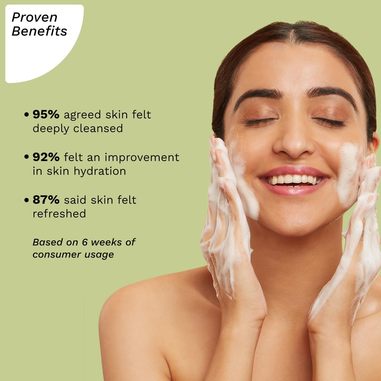 Pilgrim Spanish Squalane foaming face wash with Kiwi extracts & Aloe for skin hydration|Face wash with brush|Non drying cleanser for face | Face wash for dry & combination skin|For Men & Women | 120ml