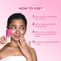 BELLAVITA Deo White Natural Underarm Roll On Deodorant for Women |Control Odour|Alcohol-Free| Antiperspirant for Long Lasting Freshness 50ml