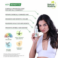 Nature Nuskha Protein Rich Hair Growth Oil with Rosemary, Avacado Oil & Vitamin E | Hair Fall Control, Anti Dandruff & Damaged Hair Repair Formula, Non-Sticky, No Paraben, for Women & Men, 100ml