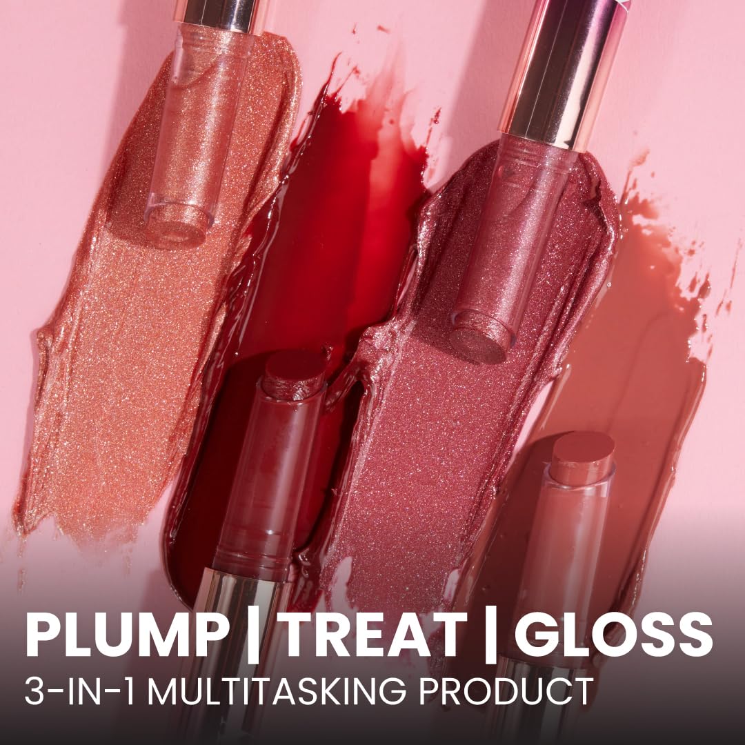 Typsy Beauty Glossified Lip Plumer (Cherry Blossom with Shimmer) | 3-in-1 | Hydrating & Nourishing Lip Balm | Instant Fullness with Lip Plumper | High Shine Lip Gloss | Formulated In Korea | 2.6gm