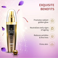Ayouthveda Sparkling 24K Nano Elemental Gold Day Cream With Natural SPF 15|Provides Golden Glow & Improves Skin Firmness| Blend of Kashmiri Saffron & Milk Cream For All day Use(Pack Of 1-50g)