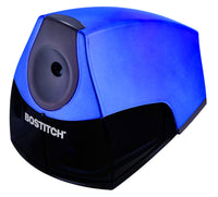 Bostitch Personal Electric Pencil Sharpener, Powerful Stall-Free Motor, High Capacity Shavings Tray, Blue Chrome Metallic Metallic Blue Pencil Sharpner