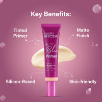 Hilary Rhoda Here to Blur Primer | Tinted & Silicon-Based | Water Resistant Primer | Matte Finish & Blurs Pores | Oil Control & Lightweight | 25g