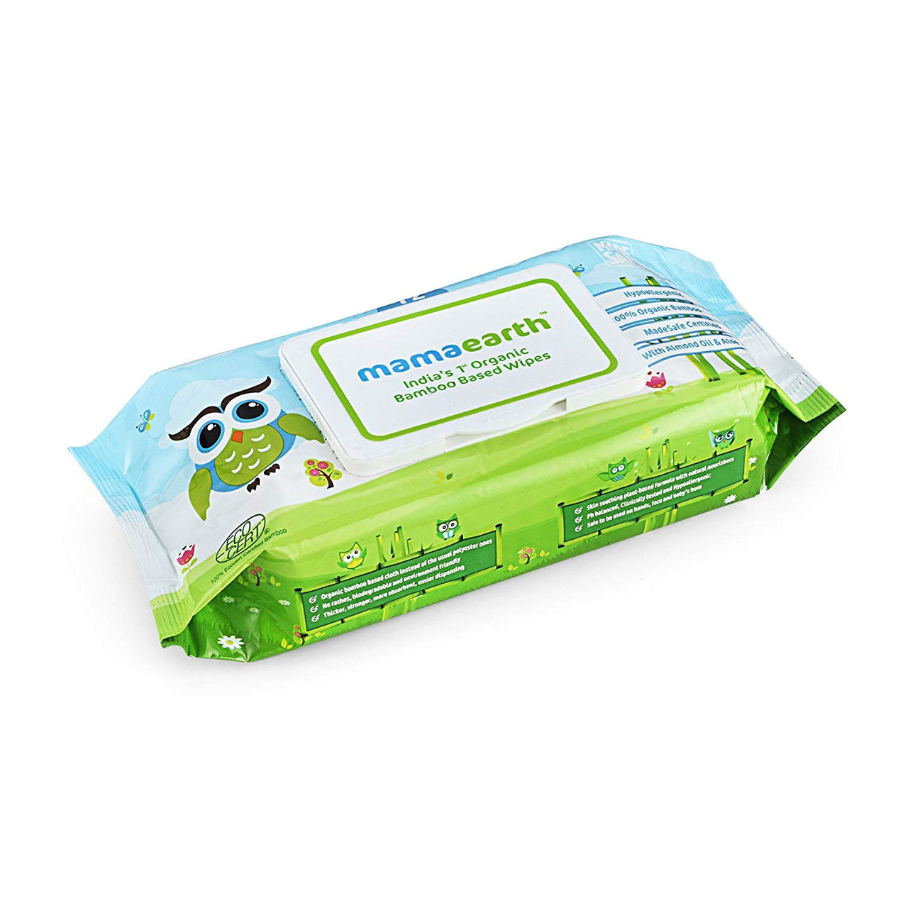Mamaearth dusting Powder with Organic Oatmeal & Arrowroot Powder 150g & India's First Organic Bamboo Based Baby Wipes (72 Wipes) Combo