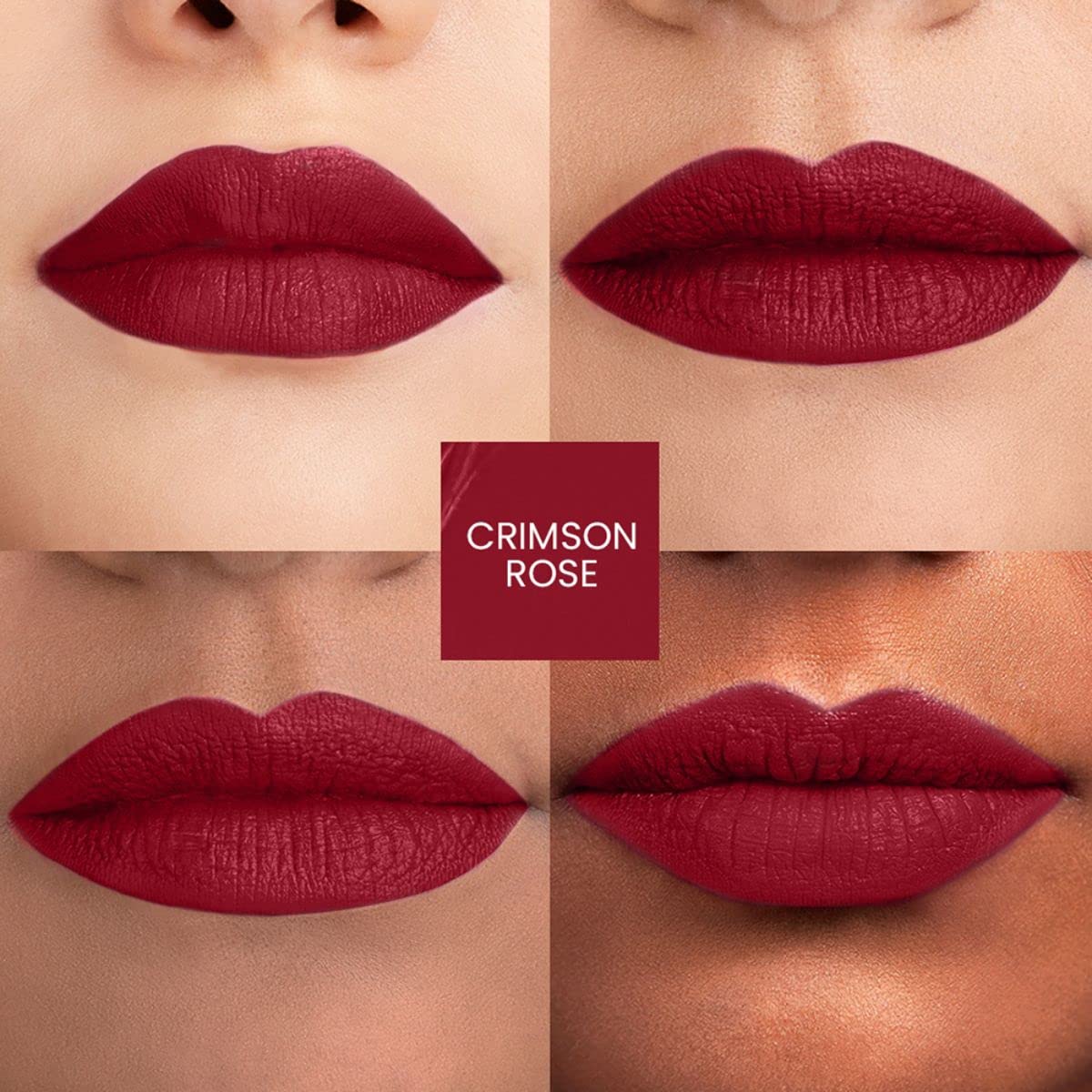 Lakmé Forever Matte Liquid Lip Colour, Orange Tango, 5.6 Ml & Forever Matte Liquid Lip Colour, Crimson Rose, 5.6 Ml