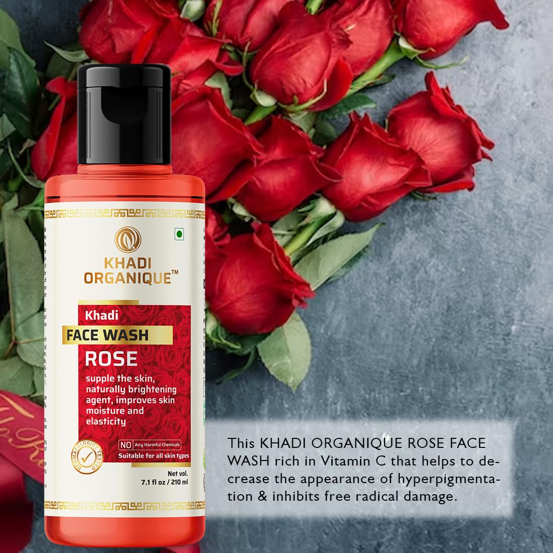 Khadi Organique Rose Natural Face Wash Pack Of 3