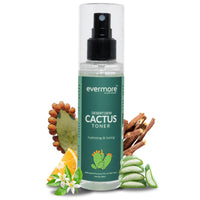 Evermore Cactus Toner - Hydrating Citrus Infused Facial Toner with Aloe Vera, Licorice Root, and Prickly Pear Extracts - Refreshing and Soothing Formula for Balanced Skin - 100ml (Pack of 1)