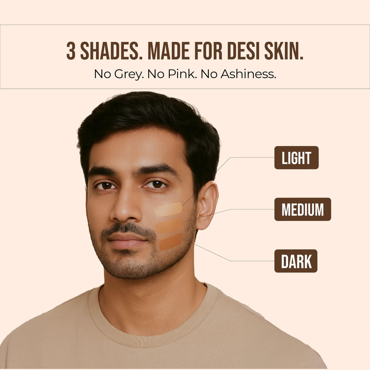 Yaanman Natural Concealer for Men (Medium Shade), 4.4g | Erase Dark Circles, Scars, Pigmentation| Perfection Stick For Perfect Skin, Medium Coverage | With Shea Butter and Vitamin E,