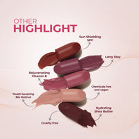 Juice Regal Red - M04 Kiss Sensation Lipstick & Juicy Plum - M05 Color Luxe Liquid Lipstick with Goodness of Bio Retinol, & SPF 15 UV Protection