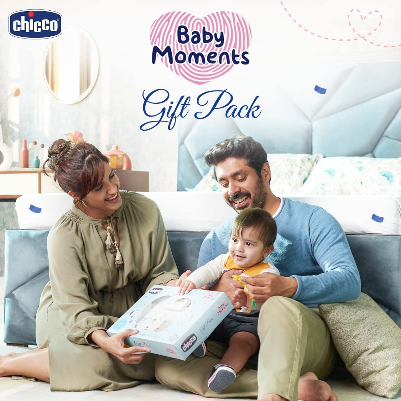 Chicco Baby Moments Caring Set Purple, Gift Set for Babies, 0m+