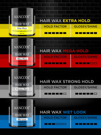 Mancode Wet Look Hair Wax 100 gm for MEN | Long Lasting Stylist Look | Glossy Finish | Shine | Restylable Anytime, Easy Wash Off | No Paraben, Sulphate, Alcohol & Harmfull Chemicals