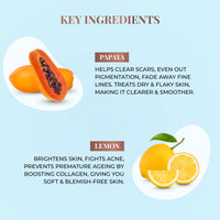 Just Herbs Brightening Foaming Face Wash With Vitamin C, Papaya and Lemon for Dark spot Reduction and Clear Skin - 100ml