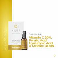 Brinton d'experts Vitamin C Serum with Green Tea, Ferulic Acid, Hyaluronic Acid | Correction of Age Spots, Dark Spots & Acne Spots | Reduces Fine Lines & Wrinkles | For All Skin Types 30ml