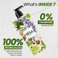 Sesa Ayurvedic Medicinal Shampoo Hairfall Control Anti Dandruff Shampoo Infused with 17 Ayurvedic Herbs Smooth & Shiny Hair For Men & Women (500 ml (Pack of 2))
