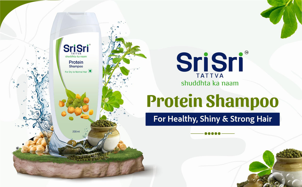 Sri Sri TATTVA shuddhta ka naam Protein Shampoo For Women and Men (200ml) - Pack of 3