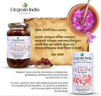 Orgrain India Organic Shatpatri Mishri Gulkand 400g