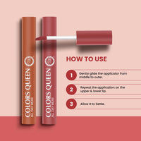 Colors Queen All Day Wear Liquid Lipstick - Nude Frost, 12g | Highly Pigmented, Long Lasting Matte Lipstick | Smooth One Swipe Application, Lightweight & Non Transfer Liquid Lipstick for Women