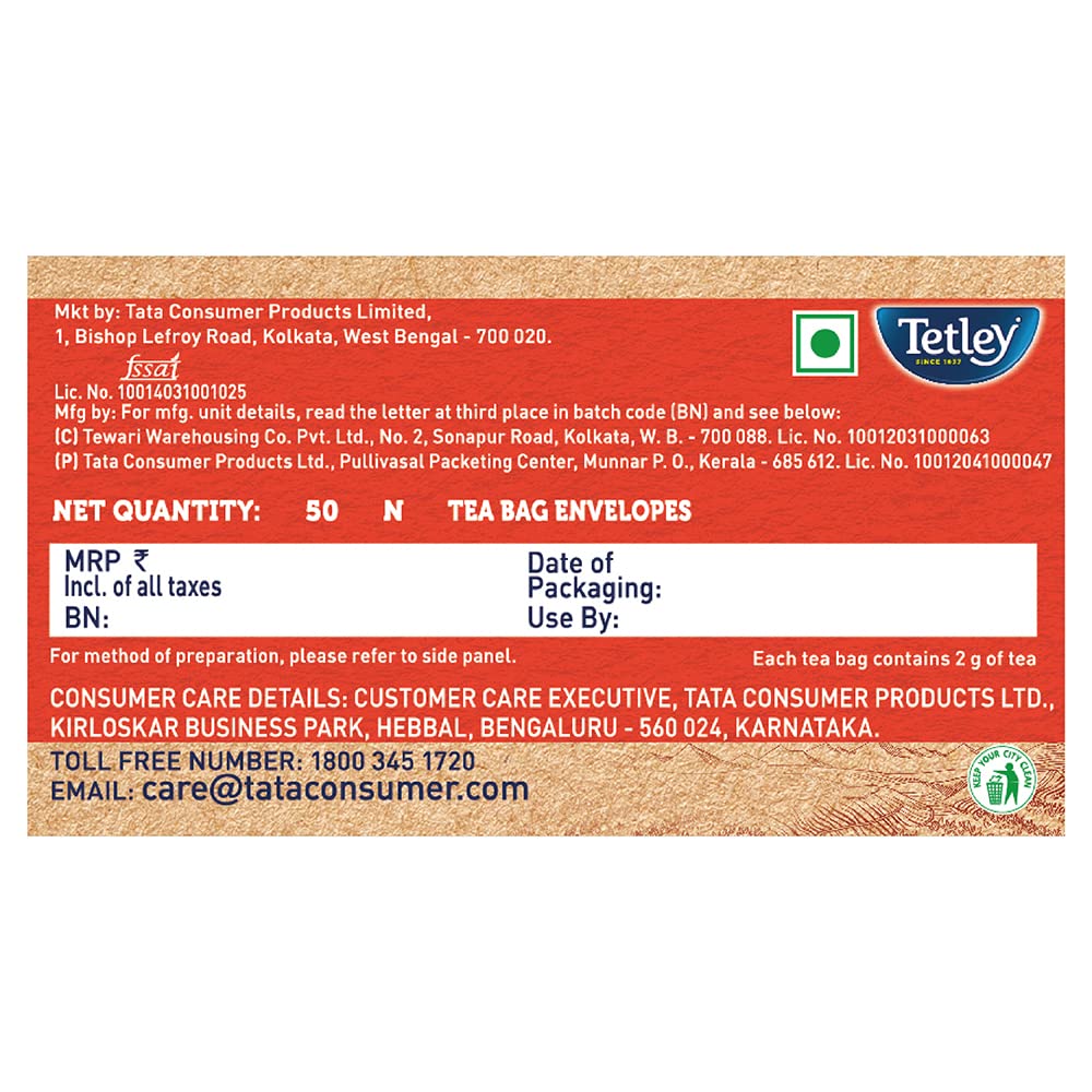 Tetley | English Breakfast Tea | Black Tea |50 Tea Bags