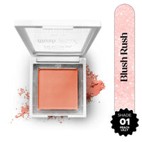 Hilary Rhoda Blush Rush | Highly Pigmented | Silky Smooth Texture | Available in 6 Shades | Matte Finish | Buildable Coverage | Blends Easily & Glides on Smoothly - 6g (Peach Lilly | Shade 01)