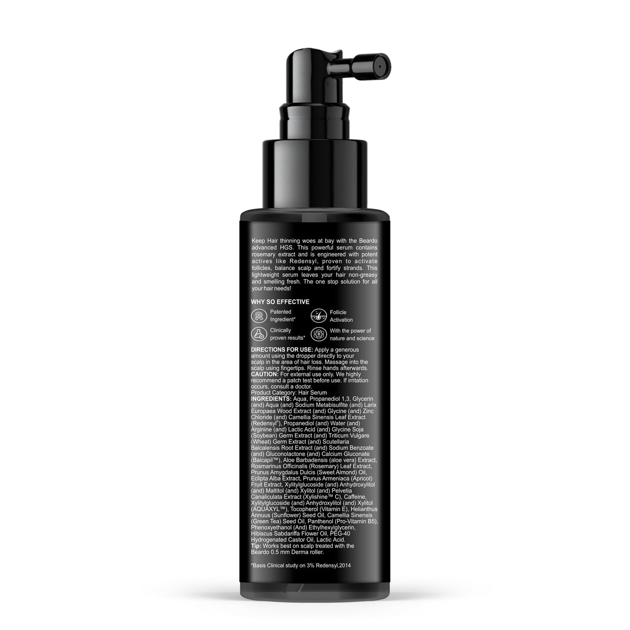 Dr. Beardo Advanced Hair Growth Serum for Men, 50 ml| Contains 3% Redensyl, 3% Baicapil, Rosemary | Stimulates Hair Growth, Increase Hair Density & Thickens Hair | Lightweight and Non-Sticky | Made for Men