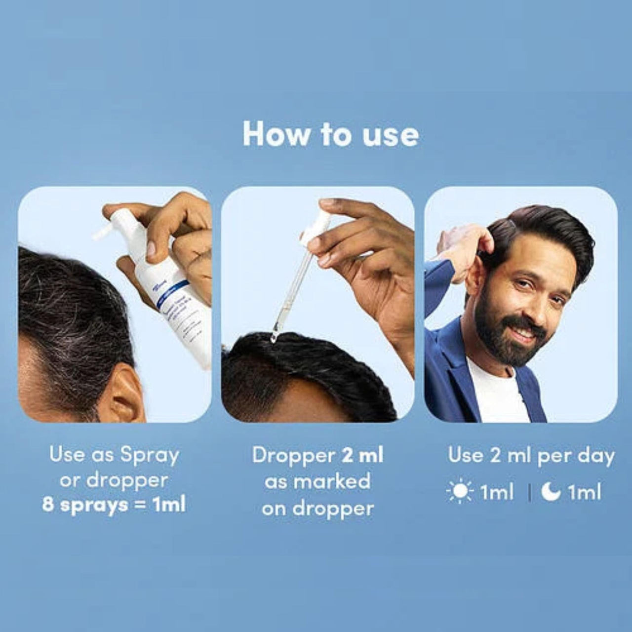 Man Matters Minoxidil 5% with Procapil Solution Serum I Prevent Hair Loss, Thinning I Revitalise Hair and Beard Regrowth I Alcohol Free, Non-Sticky, Unscented I Extra Strength I 60 ml
