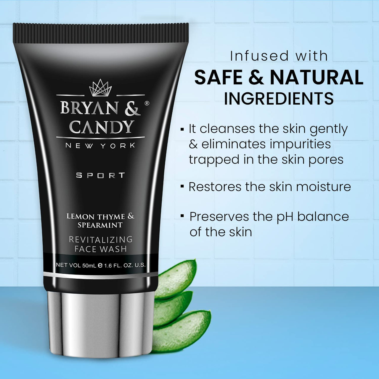 Bryan & Candy Complete Face & Body Care Kit | Gift Set For Men | 100% Vegan | Skin-Friendly pH 5.5 for All Skin Types,SLS & Paraben Free (LEMON & THYME KIT)