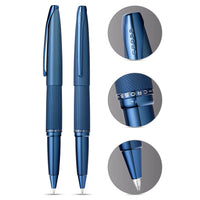Cross ATX Refillable Gel Ink Rollerball Pen, Medium Rollerball, Includes Premium Gift Box - Dark Blue Sandblasted Dark Blue