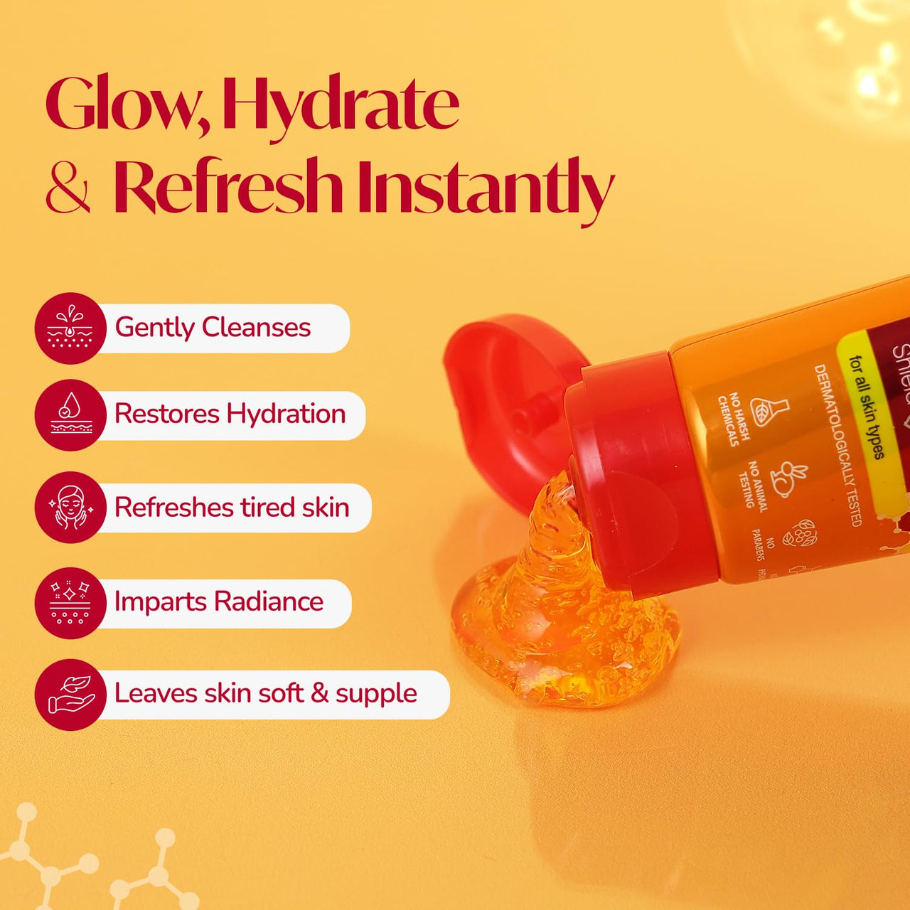 Meglow Refreshing & Rejuvenating Face Wash(70gm) |Aloe Vera Gel (100gm)|Enriched With Aloevera & Cucumber Extract|Gel For All Skin Type|For Men & Women|Helps to Make Skin Soft & Fresh