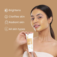 Glamveda Pure Glow Gold Peel Off Mask | Reduces fine lines, wrinkles | Remove Blackhead & pore care | For Women | No Paraben, SLS | 100gm