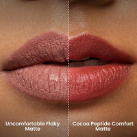 Typsy Beauty Cocoa Peptide Velvet Matte Lipstick | 8hr Wear, Soft Blur Finish, Lightweight Texture, Hydrating Nude Lipstick| Brownie Bite Light 01 | Cocoa Peptides | Vegan & Paraben-Free 3.5g
