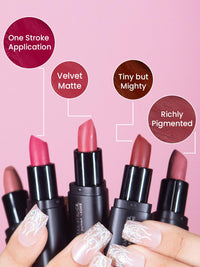 StarStruck by Sunny Leone Mini Matte Lipstick, Coffee Time-1.6 gm | Lipsticks for Women | Long lasting Lipstick for 6 hr, Non Stick Makeup Lipsticks | Waterproof | Smudge Proof Lipsticks