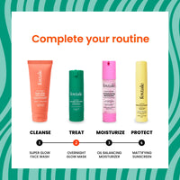 Foxtale Overnight Glow Mask | 4% Glycolic Acid | 3% Lactic Acid |Reduces Blackheads, Whiteheads | 30 Second Salon like Brightening Facial for Glowing Skin | Men & Women - 30ml
