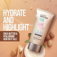 Hilary Rhoda Skin Shine Strobe Cream | 2 in 1 - Highlighter & Moisturiser | Shea Butter & Hyaluronic Acid | Intense Hydration | Weightless formula & Luminous Finish - 25ml (Sterling Silver - Shade 01)
