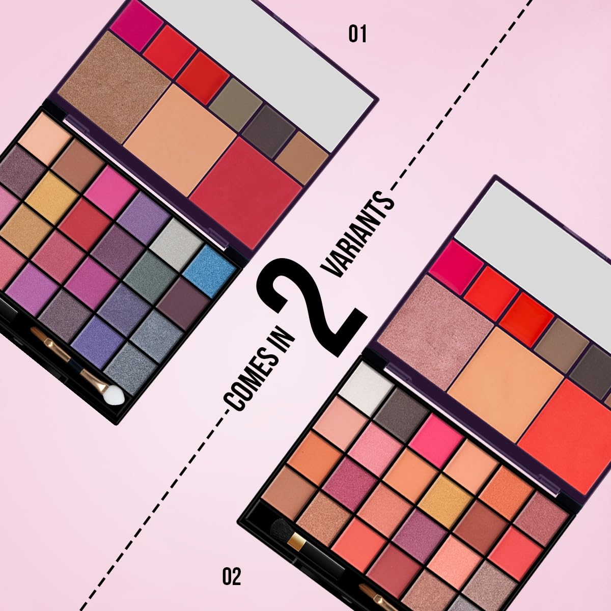 Hilary Rhoda The Collective Face Palette | 3 Cream Lip glosses | 3 Eyebrow Colours | Highlighter | Contour & Blush | 24 Eyeshadow | Highly Pigmented Face Palette | Blends Easily | 55g (Multi-2)