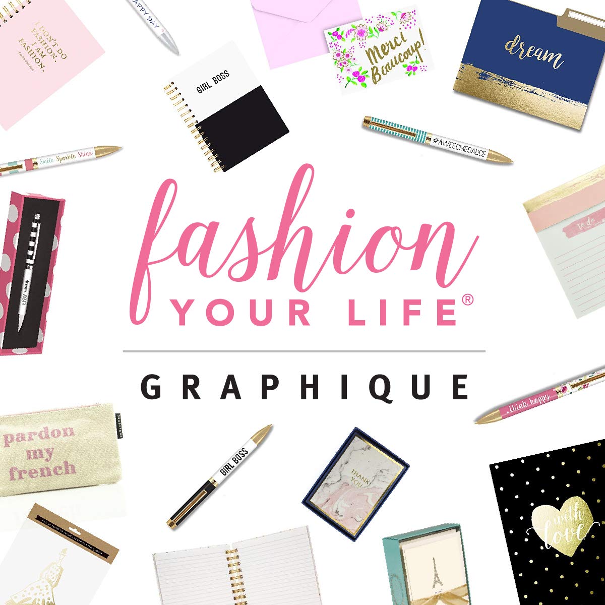 Graphique Hardbound Journal, Caitlin Wilson Floral Design – 160 Ruled Pages, "Take Notes" Quote Embellished in Gold Foil on the Cover, 6.25" x 8.25" x 1" – For Taking Notes, Lists and More